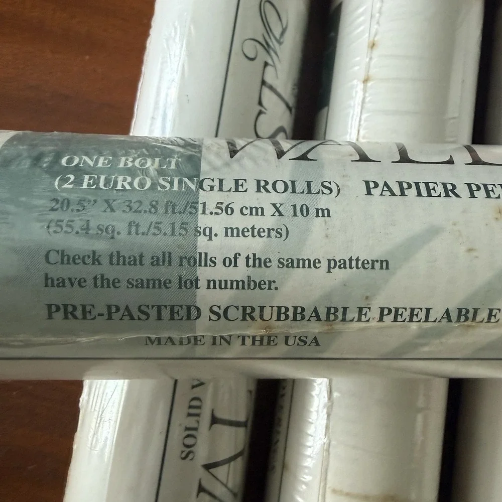 4 Rolls Vintage Wallquest Fruit Wallpaper ST-70404 Prepasted NOS Kitchen Fruit